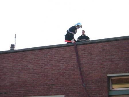 Etablissement d'une lance � l'�tage