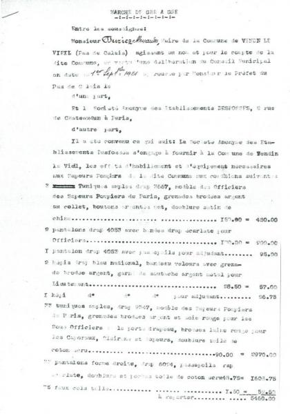 Conseil municipal du 1 er septembre1921